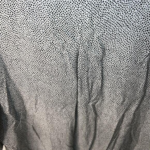 Grand & Greene Blk & Wht V Neck Button Detail Long Sleeve Printed Crepe Top XL - Picture 11 of 15